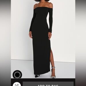 Lulus Strapless Long Sleeve Gown